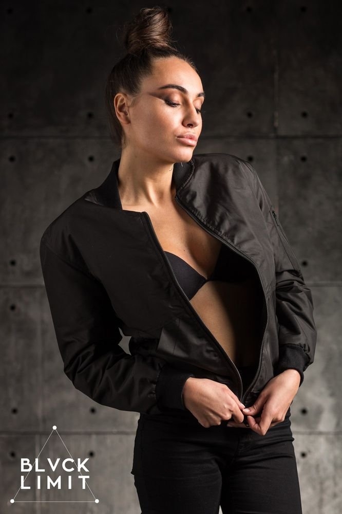 Women's designer bomber jackets Black Limit