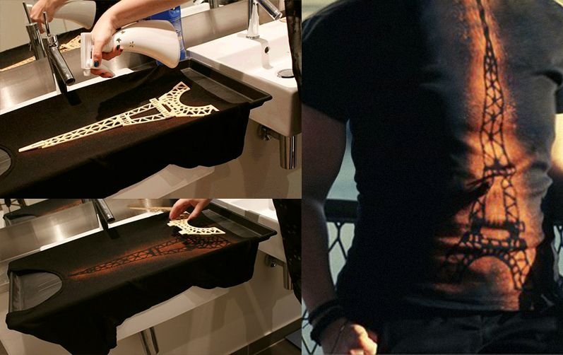 Наносим собственный принт на черную футболку